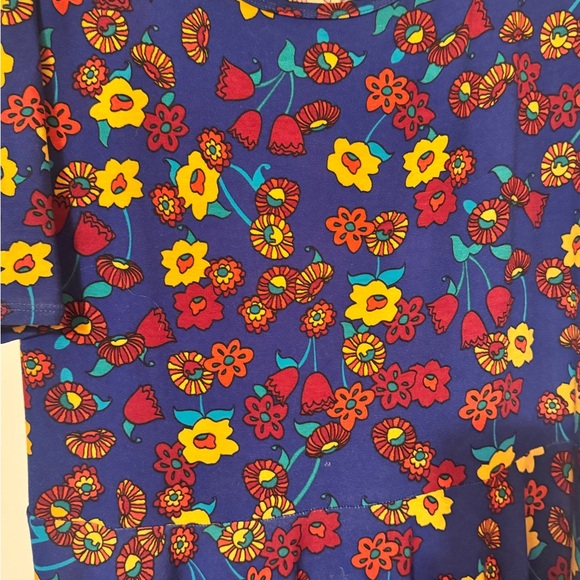 LuLaRoe Yellow and Red Casual Midi Sundress - Picture 3 of 4